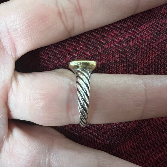 David Yurman Sterling 18k Citrine Noblesse Ring/ Silver Ring with Gold Accent 💍 - Picture 6 of 7